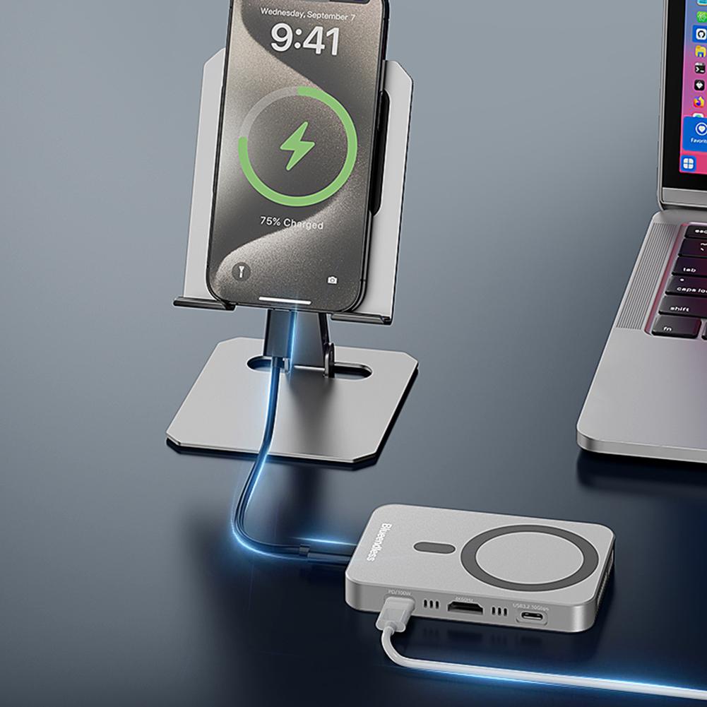 10 Гбит/с Магнитный корпус для SSD Док-станция USB-C USB3.2 Разветвитель HDMI-совместимый Док-станция Хаб 4k 60 Гц Хранение видео China Mainland gray SmoothWalk Wear