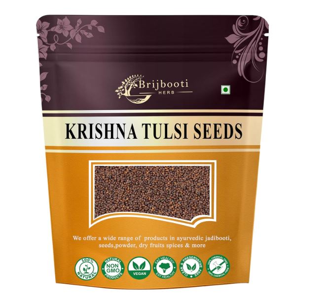 Семена Кришна Тулси Brijbooti для употребления в пищу (200 г) - Шьяма Тулси orange Pmart India Health & Beauty