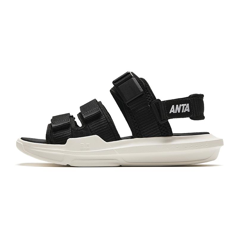 Anta Classic Soft Sole Beach Sandals Men Sandals Black 112438502-2 44 black
