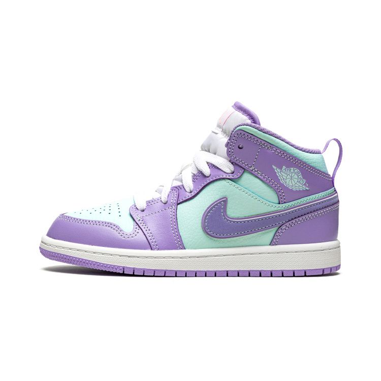 Детские кроссовки Air Jordan 1 Mid PS Purple Pulse Glacier Blue Arctic-Punch 640734-500 35 white