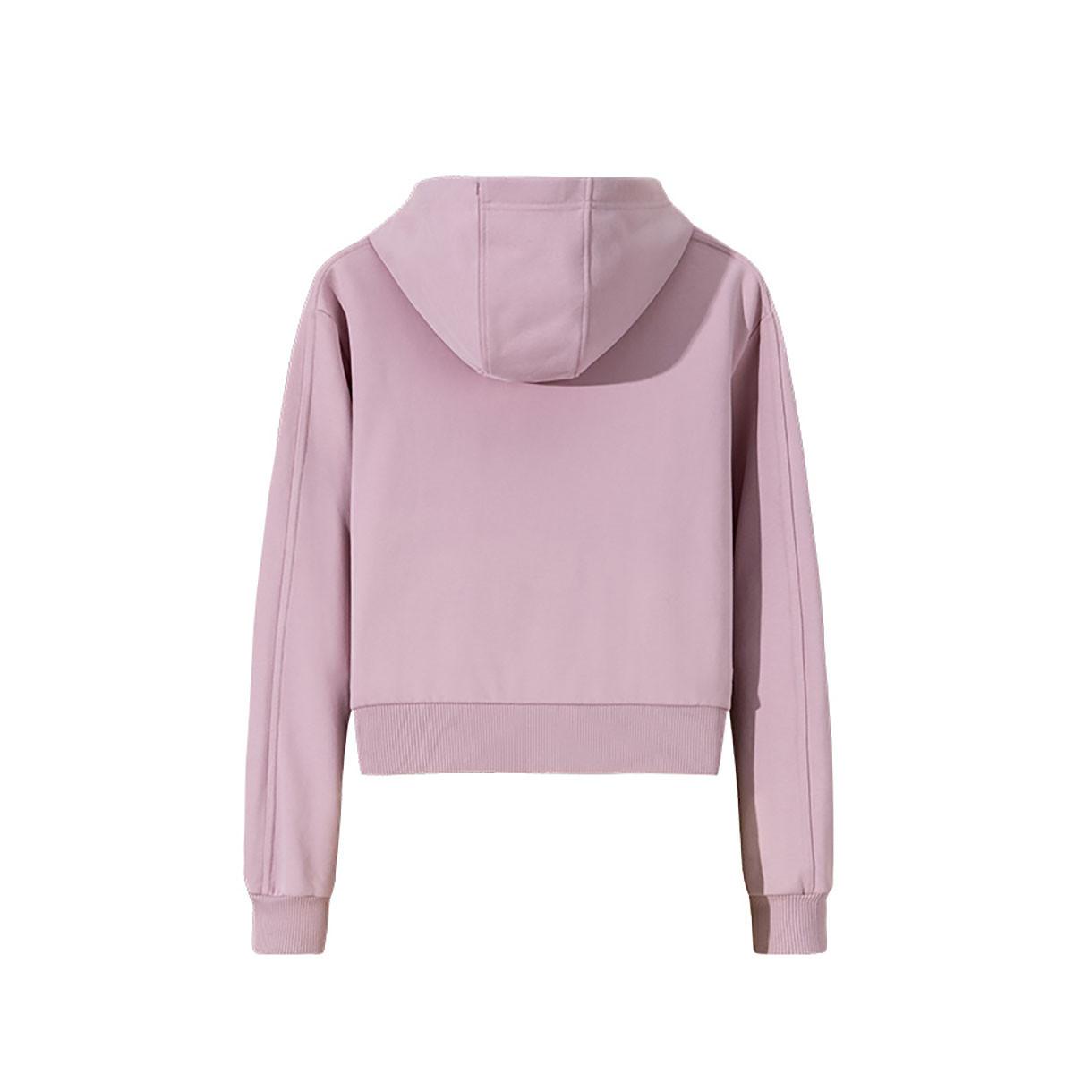 Anta Loose Fit Sports Casual Solid Color Hoodie Women Hoodies Champs-Elysees-Pink 162448718-1 3XL gray
