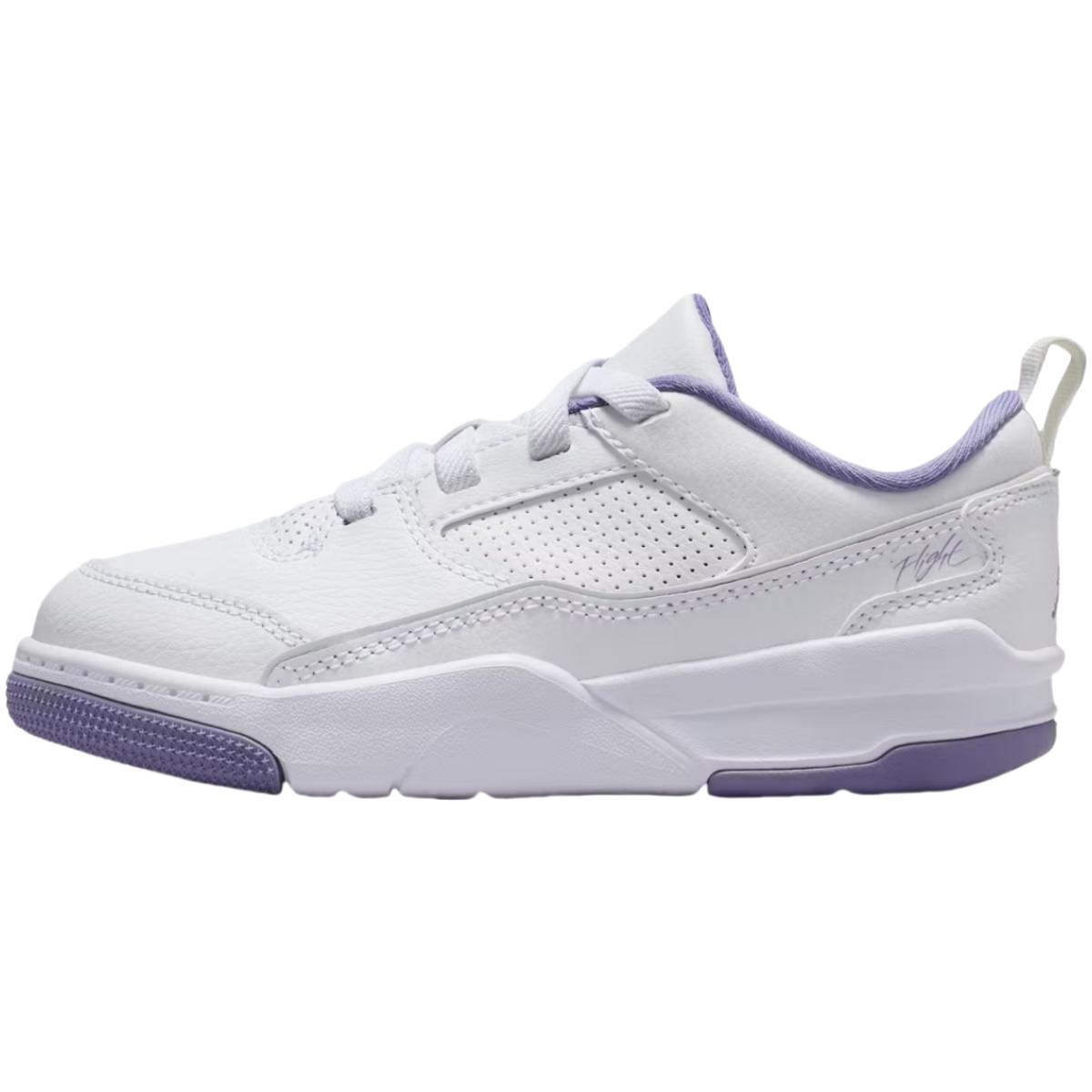 Кроссовки Air Jordan Flight Court PS Белые Пыльно-аметистовые Детские HF3332-115 28 blue