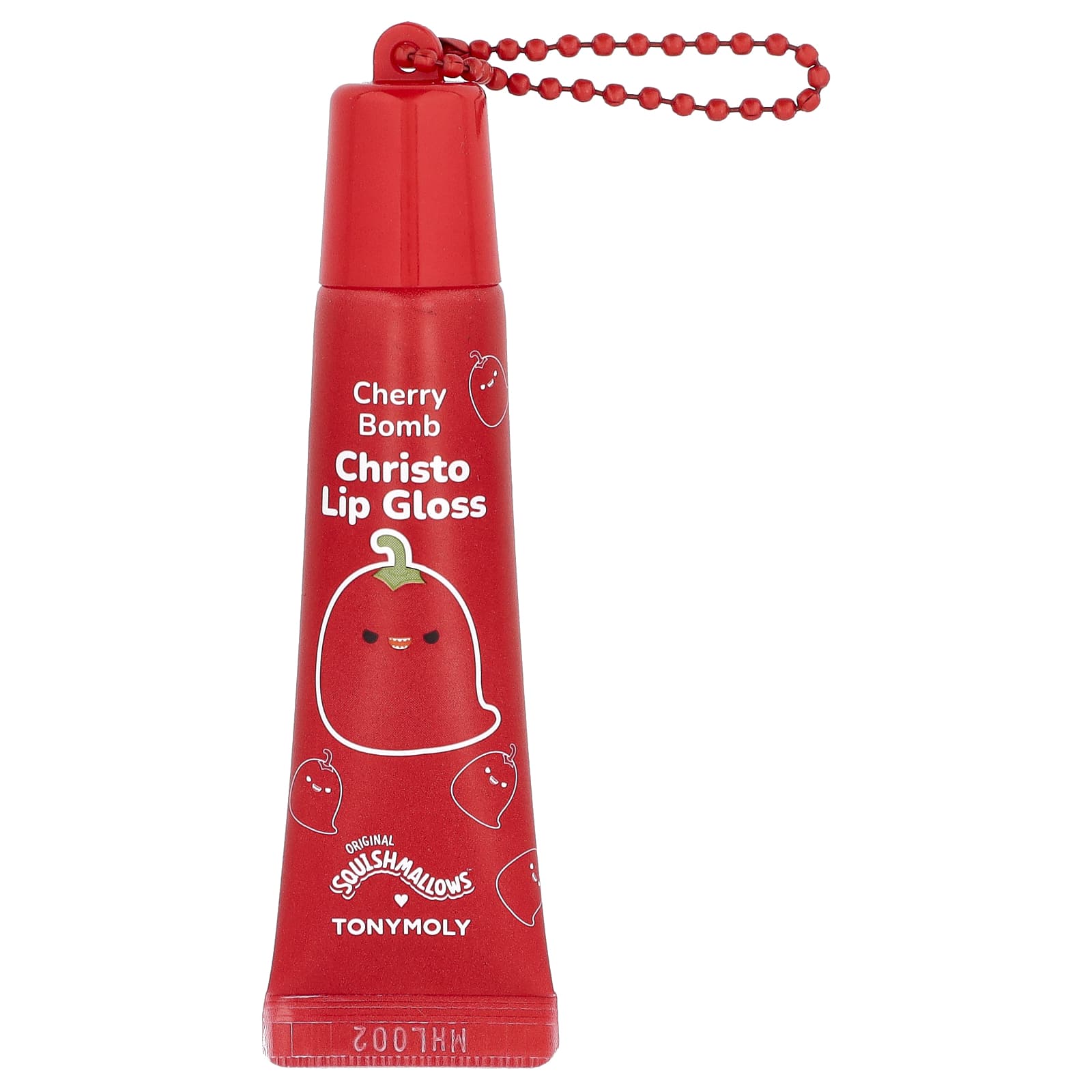 TonyMoly, Original Squishmlows™, Брелок-помада Christo, Вишневая бомба, 11 г (0,38 унции) red