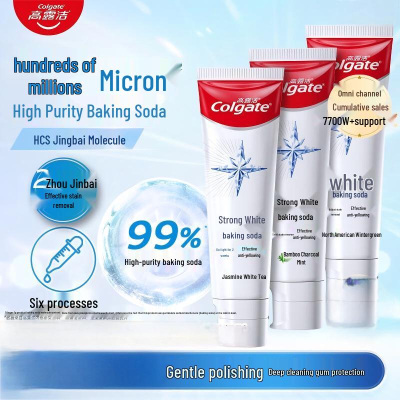 Colgate Powerful White Отбеливающая зубная паста с пищевой содой, 3 шт. gray JDST online
