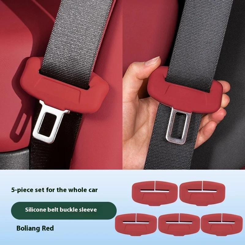 For BMW 1 2 3 4 5 7 Series X3 X4 Interior Accessries 2/4 Piece Car Seat Belt Silicone Protective Cover Trim for 1 Series X3 X4 gray Chaptesfag