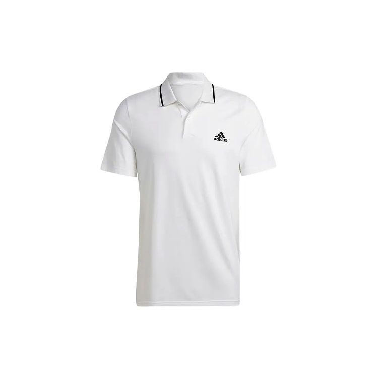 Adidas однотонный логотип с принтом повседневная рубашка поло мужские топы белые IC9315 L white