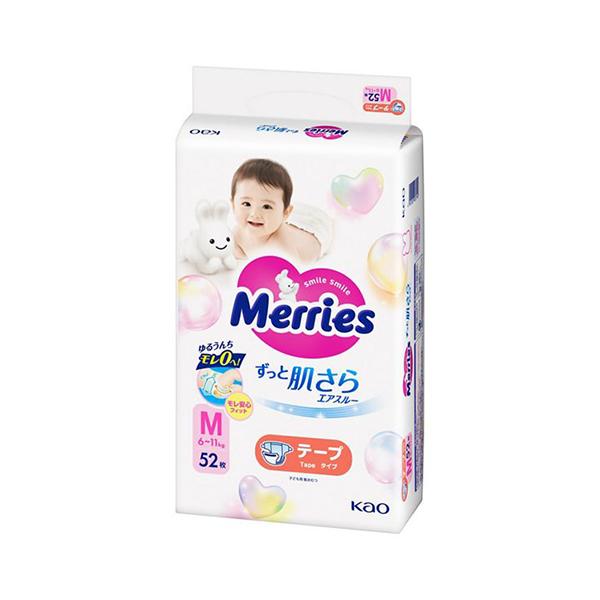 Kao Mary s Air Through Подгузник M (лента) 52 упаковки white BeautyGlam
