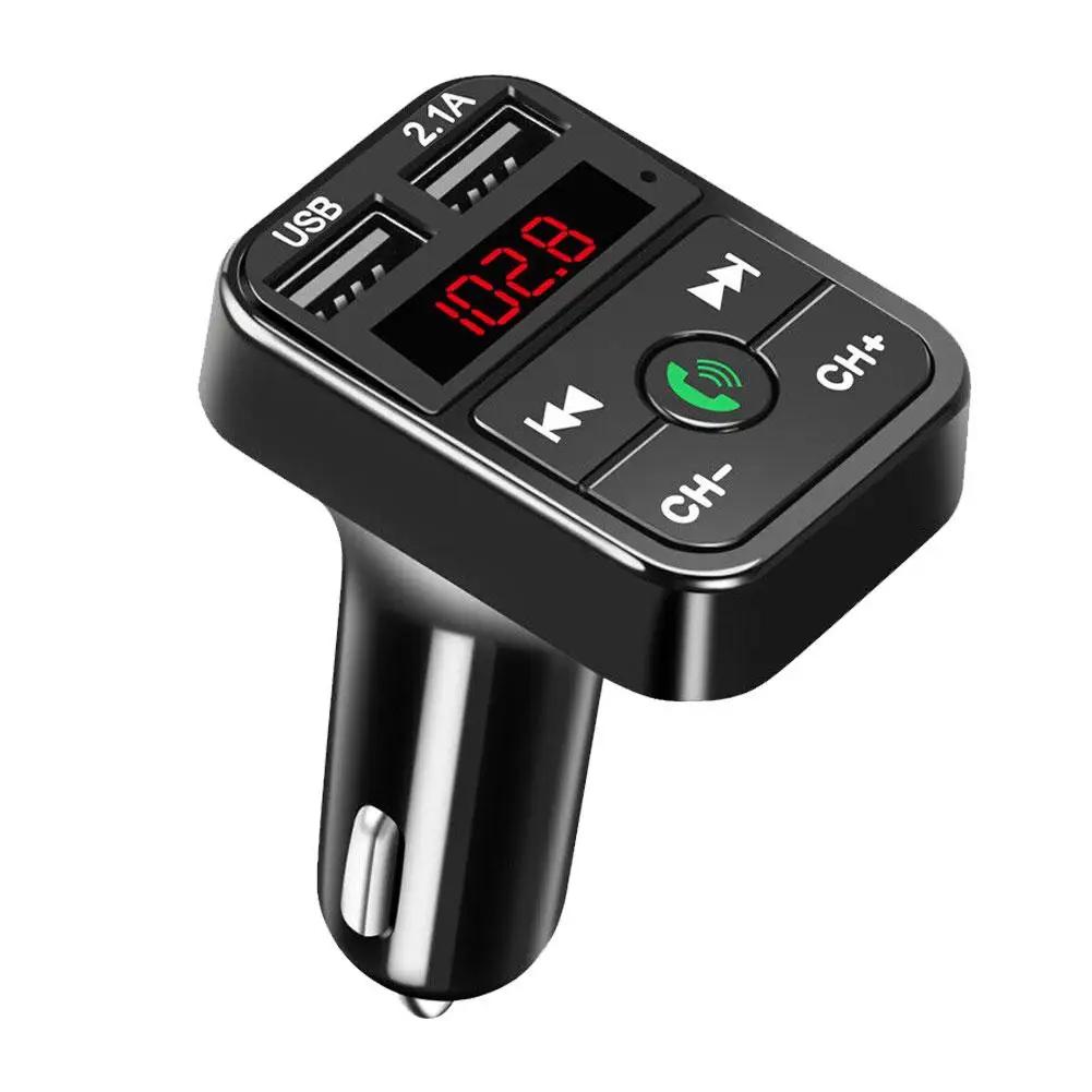 Автомобильный Bluetooth-комплект FM-передатчик ЖК-дисплей MP3-плеер Карточка - USB Авто TF Радио Зарядное устройство С возможностью дропшиппинга K6N4 black Simplistic Living Home