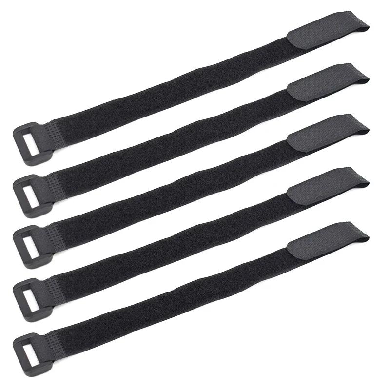 5pcs/lot Bicycle Handlebar Strap Holder Cycling Flashlight Tie Rope Bandages Universal Nylon Sticky Tie Fixed Items Bike Strap black Cove Home