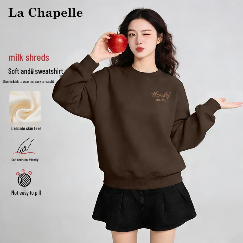 Женская корейская толстовка La Chapelle с принтом мишки, с круглым вырезом S black JDST online