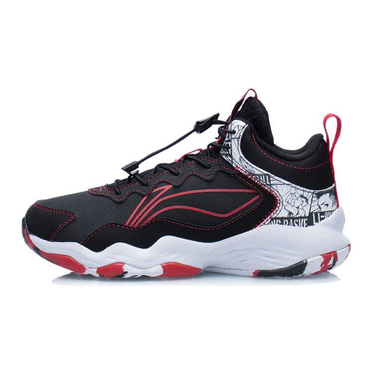 Баскетбольные кроссовки Li Ning Pioneer Ling I TD с амортизацией, нескользящие, износостойкие, дышащие, легкие, с низким верхом, детские баскетбольные кроссовки YKBR050-11 33 black Li-Ning