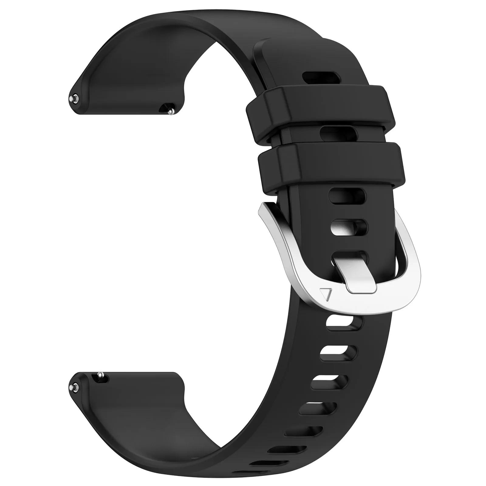 20 мм серебряный ремешок с силиконовой пряжкой для умного ремешка Huami Amazfit Active 2 Amazfit Active 2 чёрный Agood