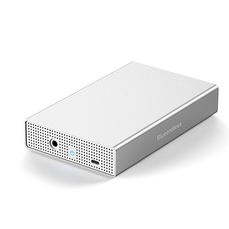 Blueendless 2,5-дюймовый 3,5-дюймовый внешний корпус SAS USB-C для SSD/HDD SAS/SATA Корпус для жесткого диска SAS SATA 2,5  3,5 2.5 &3.5  SAS SATA&EU 12V/3A серебряный QINGLONG GOODS