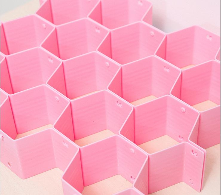 Сделай сам органайзер для ящиков и разделители в виде пчелиных сот Honeycomb Geometry розовый HomeHarmony