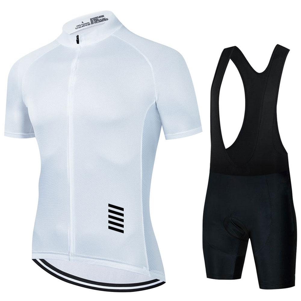 2026 Men Summer Jersey Set Short Sleeve Ropa Ciclismo Hombre Cycling Clothing Triathlon Bib Shorts Suit Bike Uniform Maillot S white DR-clothing