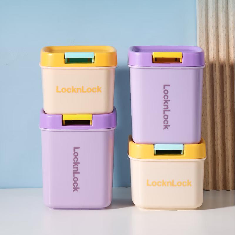 Герметичный набор контейнеров Lock & Lock Macaron Fun (4 шт) gray LOCK&LOCK