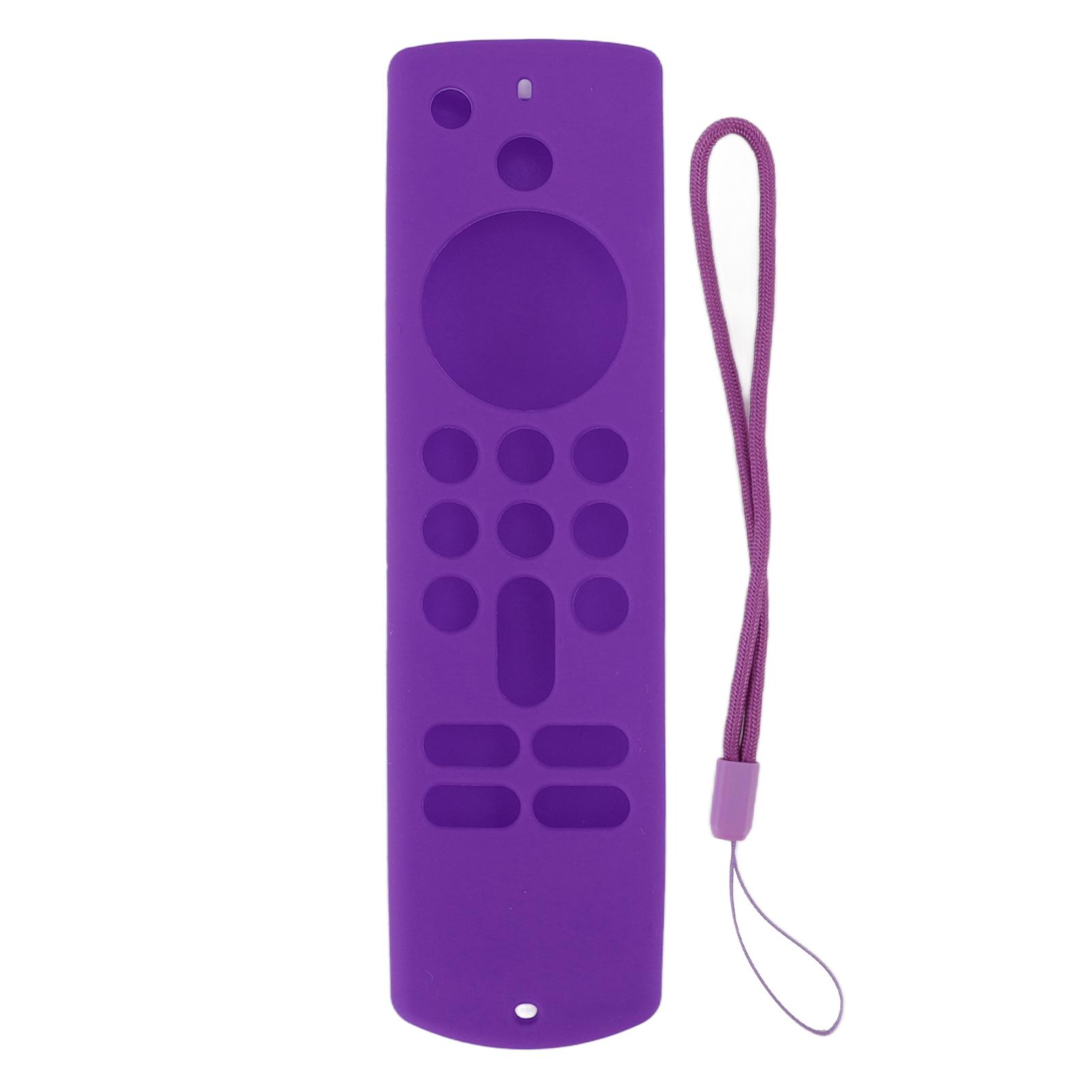 Силиконовый чехол для пульта дистанционного управления для Fire TV Stick, противоскользящий силиконовый защитный чехол со шнурком 3rd фиолетовый CosyHome