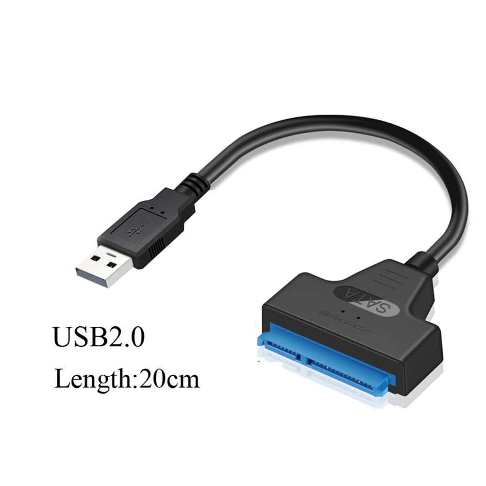 30 см USB Rapid 2.0 в SATA кабель-конвертер 2,5 дюйма HDD/SSD для адаптера USB black ping Day