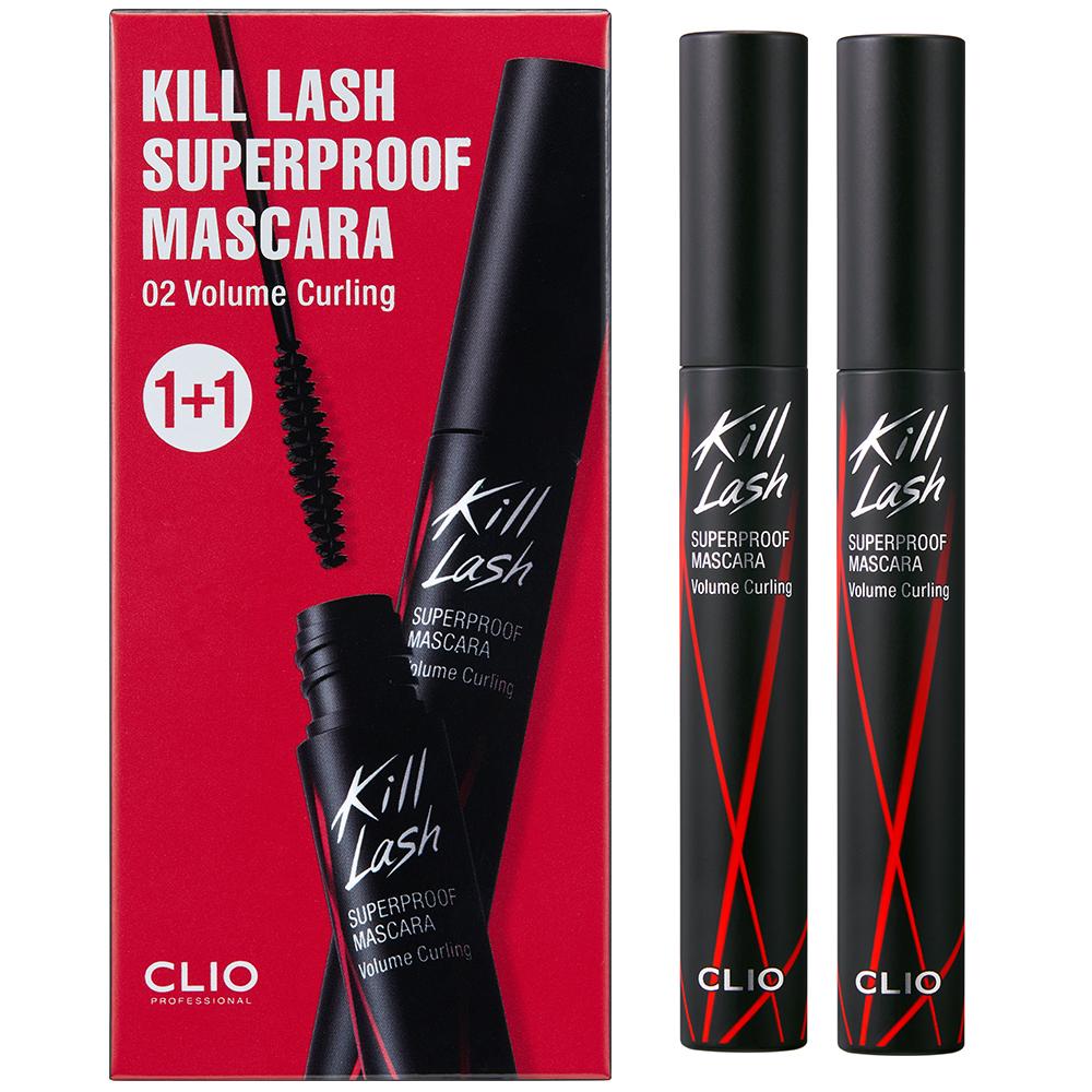 Clio Kill Lash Superproof Mascara 1+1 Promotion [1+1] 02 Volume Curling black
