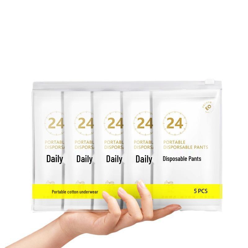Unisex Disposable Wash-Free Travel Underwear for Hotel Stays XL [Suitable for 110-130 lbs] white GlowEssence