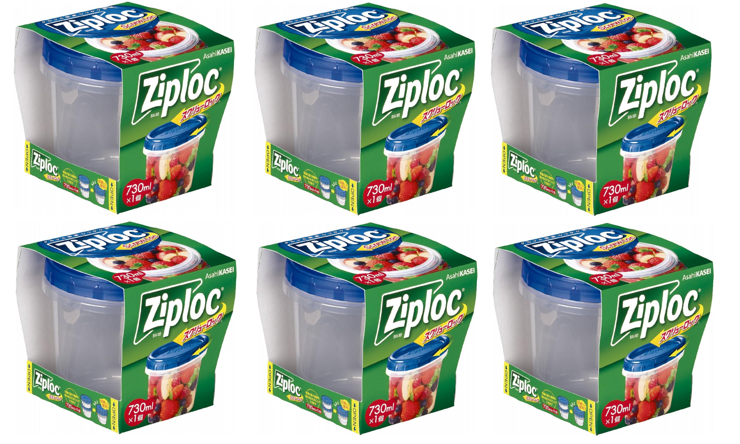 Контейнеры Ziploc Screw Lock, 730 мл (1 Контейнер) х 6 gray