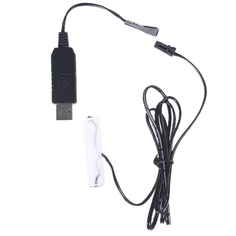 Кабель-элиминатор батарей AA от USB Заменяет 1-4 батарейки AA 1,5 В для триммера для бороды, зубной щетки, зеркала для макияжа, Gameboy black Brioche