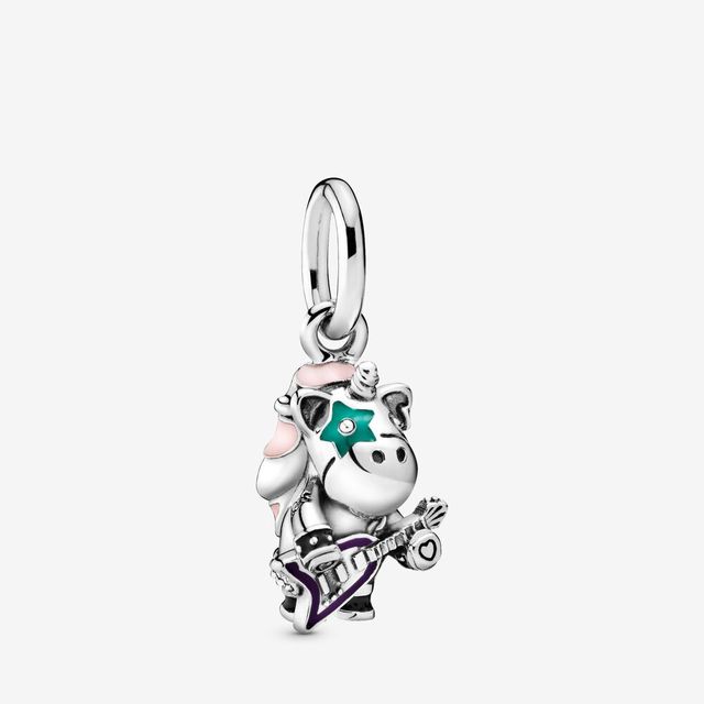 Модные бусины из серебра 925 пробы, корова, медведь, динозавр, игра на музыкальном инструменте, очаровательные оригинальные модные браслеты, женские ювелирные изделия «сделай сам» white FOXANRY Jewelry