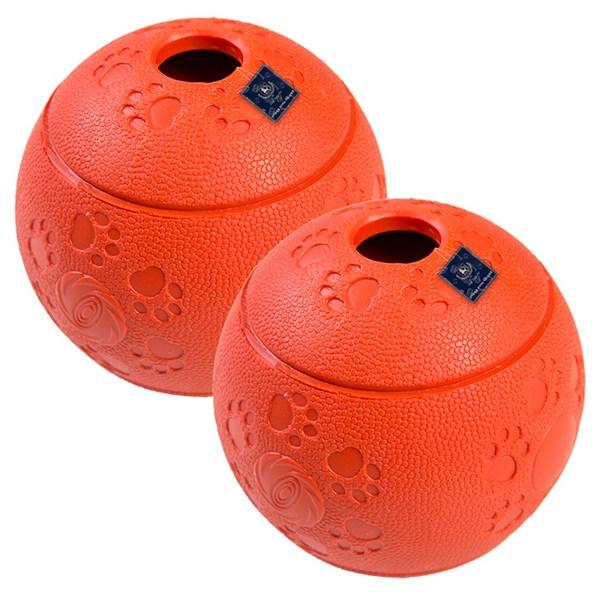 Игрушка для собак Dingdongpet, большой шарик для закусок, латекс, 8 x 8 см, 2 шт. red Board M Factory