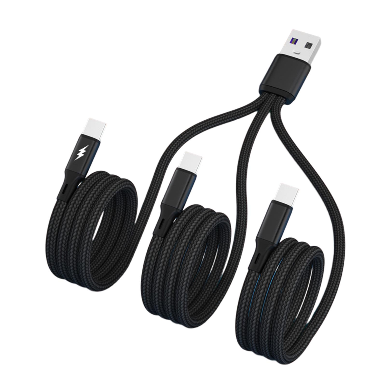 Модернизированный многофункциональный зарядный кабель 3 в 1 Type C/USB кабель для зарядки телефонов и планшетов быстрое и удобное решение для зарядки 3TC black Cyprinoid