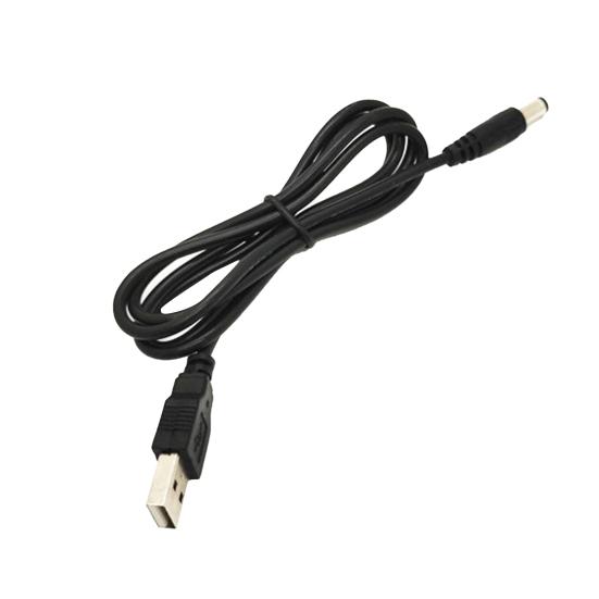 USB-кабель-адаптер DC 5 В в 5 В/9 В/12 В 5,5x2,1 мм Male PVC USB 5V чёрный Amusedly