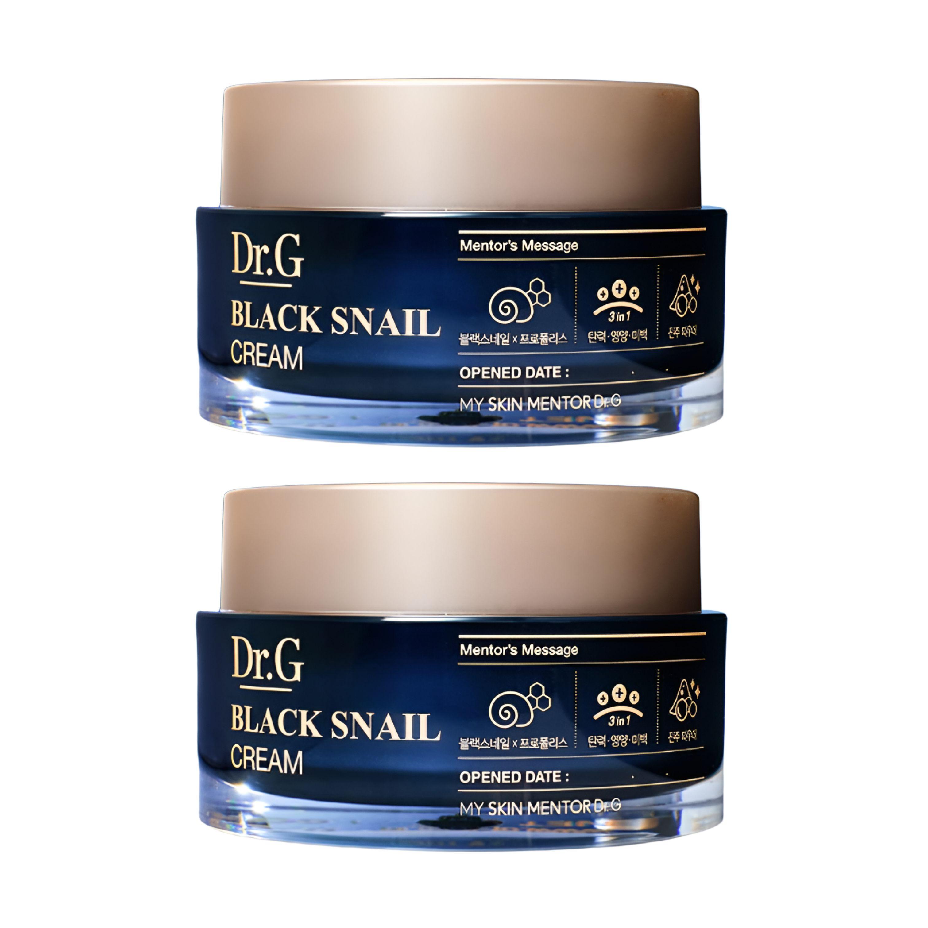 Крем для лица Dr.G Black Snail Cream 50 мл (1 + 1) – Уход для сияния и упругости gray