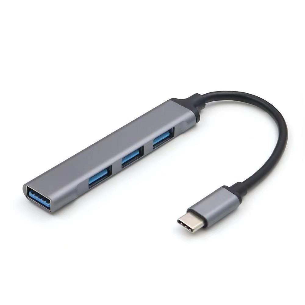 Док-станция с несколькими портами USB-C: 1-4 USB 3.0 концентратор расширения и адаптер для ноутбуков USB3.0+2.0, pearlescent bag packaging серый Computer boost