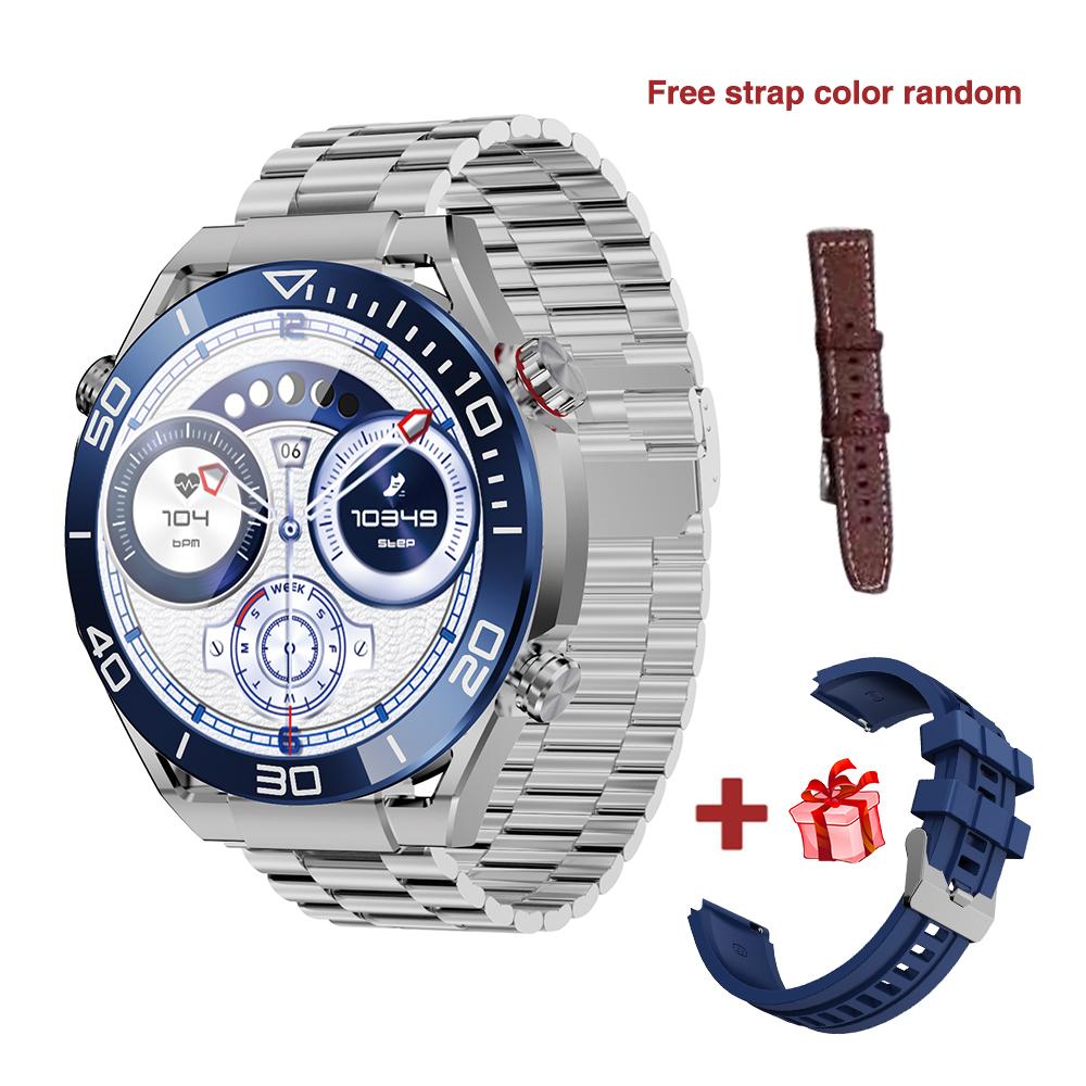 Бизнес Ultimate Smart Watches Men Blue Tooth Call Compass NFC 100+ Sprots Mode Smartwatch Водонепроницаемый Фитнес Монитор Сердечного ритма gray BWwatchTop
