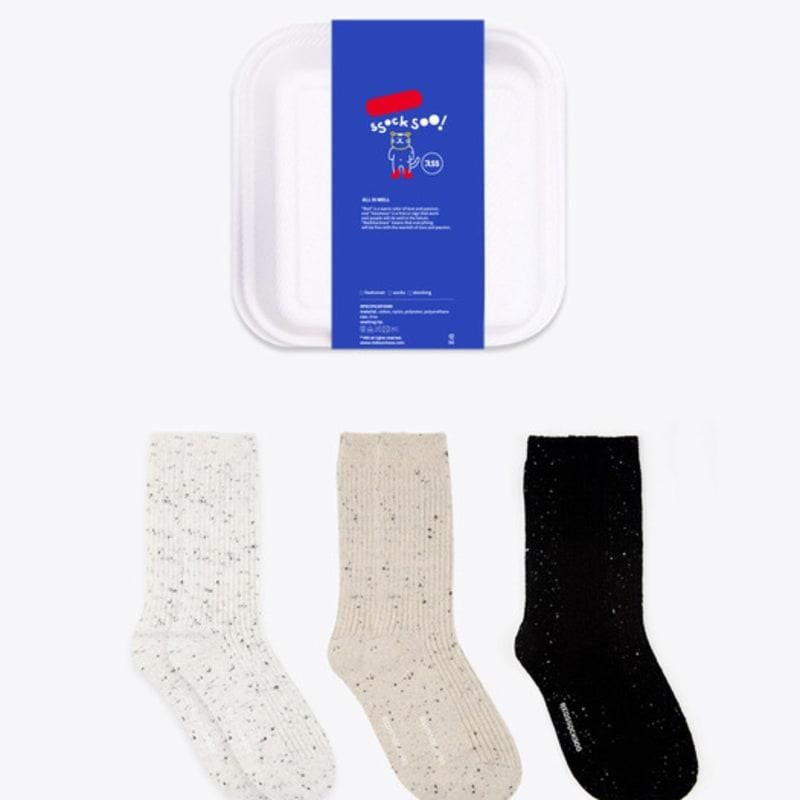 REDSSOCKSOO 2 пары вязаных снежных носков rssw059 WHITE blue Mayfashion