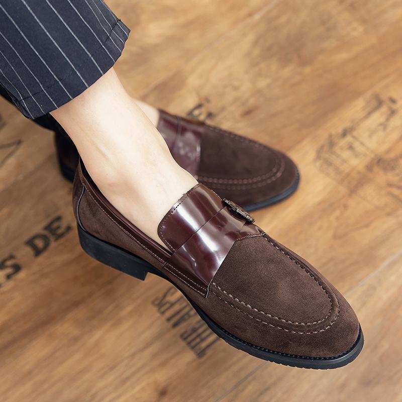 Модная мужская обувь Повседневная Оригинальные мокасины Slip on Дизайнерская модная брендовая остроносая клубная роскошная одежда для вождения Социальные мужские мокасины 38 коричневый ManStyleHub
