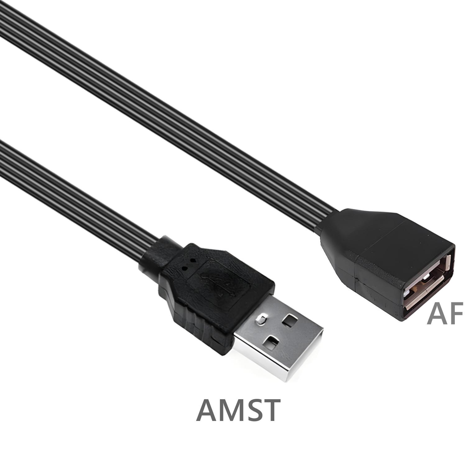 USB-удлинитель Высокоскоростной кабель USB 2.0 Папа-Мама 0,1 м 0,2 м 0,3 м 0,5 м 1 м Синхронизация данных USB 2.0 Удлинительный кабель Расширение C 5CM black Chic Home