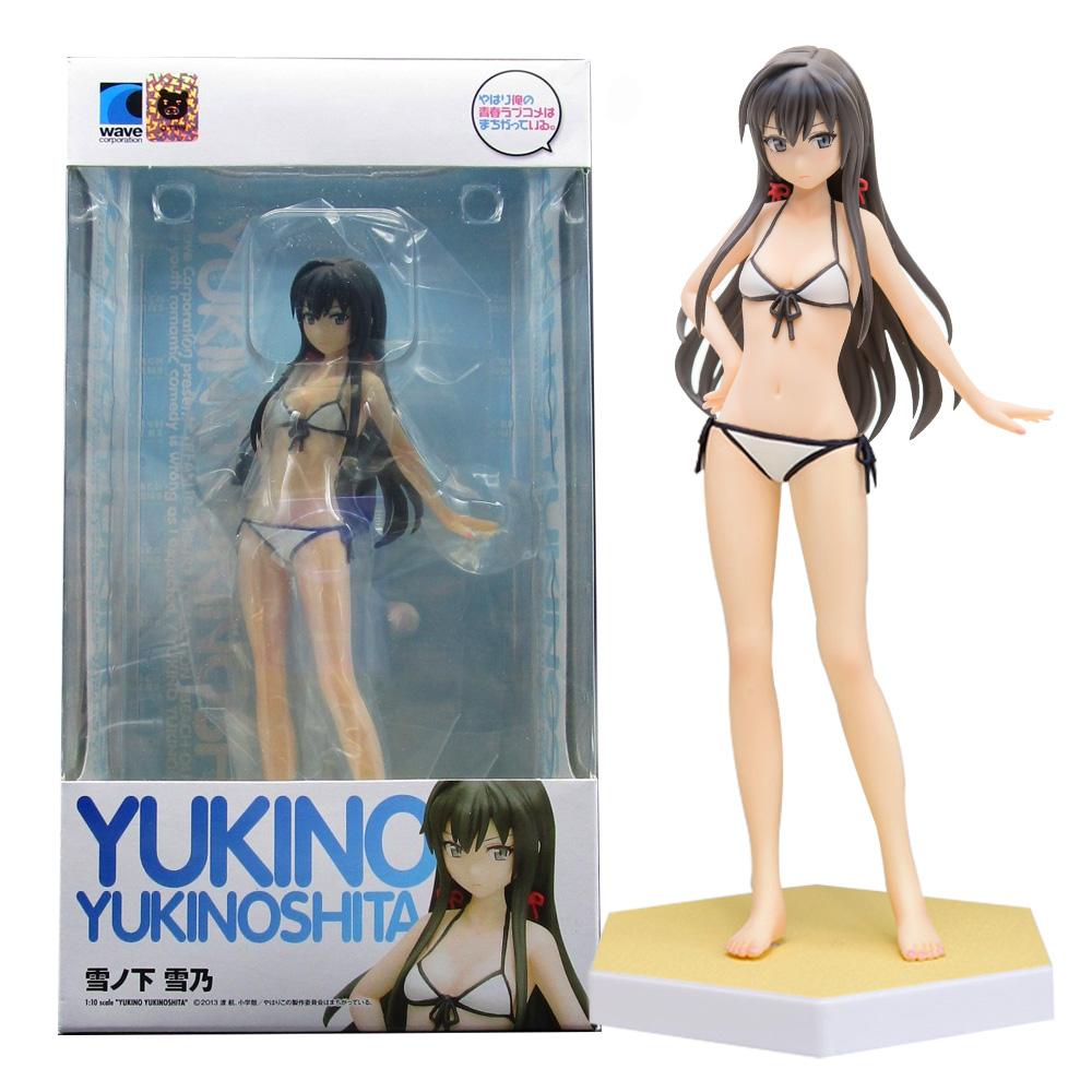 17 см Аниме Юкиношита Юкино Фигурка Yahari Ore no Seishun Love Comedy wa Machigatteiru Beach Queens 1/10 Купальник версия Кукла Игрушки With box beige Fashnics