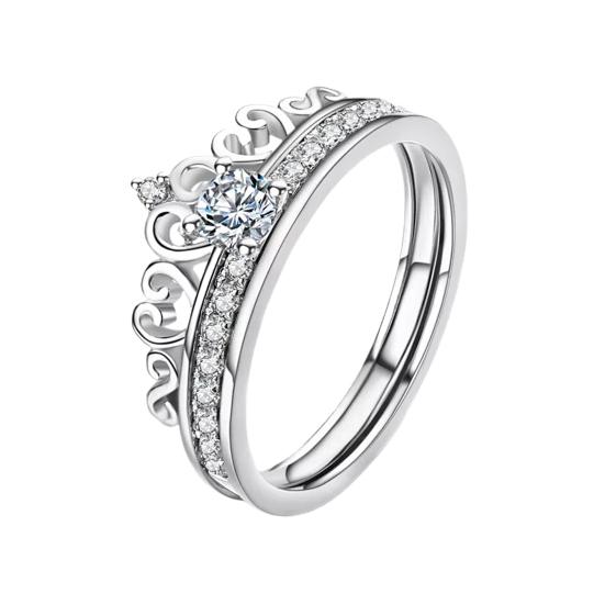 Обручальное кольцо со съемной короной Vintage Lover 6 серебряный KaiTingu Jewelry