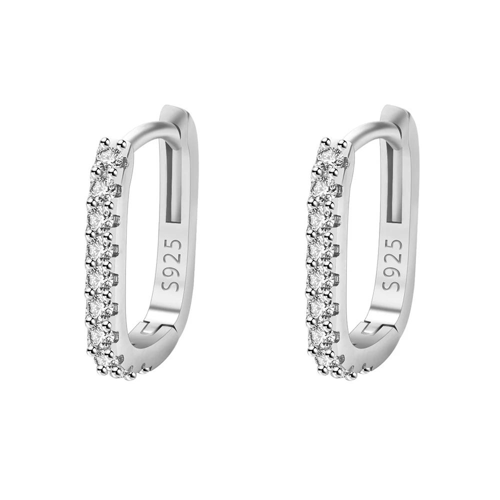 Ювелирные изделияTop Sterling Crystal Jewelry Модные циркониевые круглые серьги-кольца для женщин, леди, свадебный подарок на вечеринку, новинка white YIRAN Jewelry