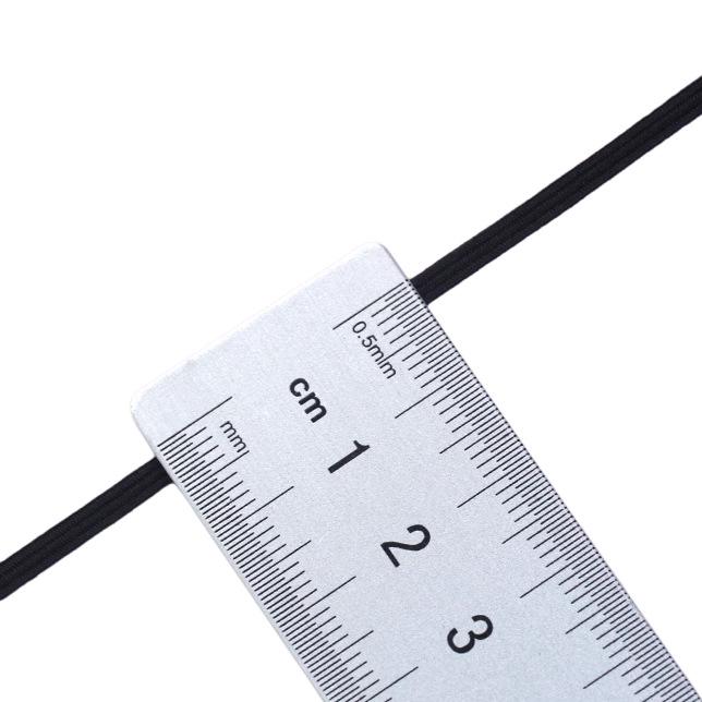 10 м эластичная плоская резинка 4 см для вязания крючком и поясов 0.3cm Black Racetrack 10m white CreativeCorner