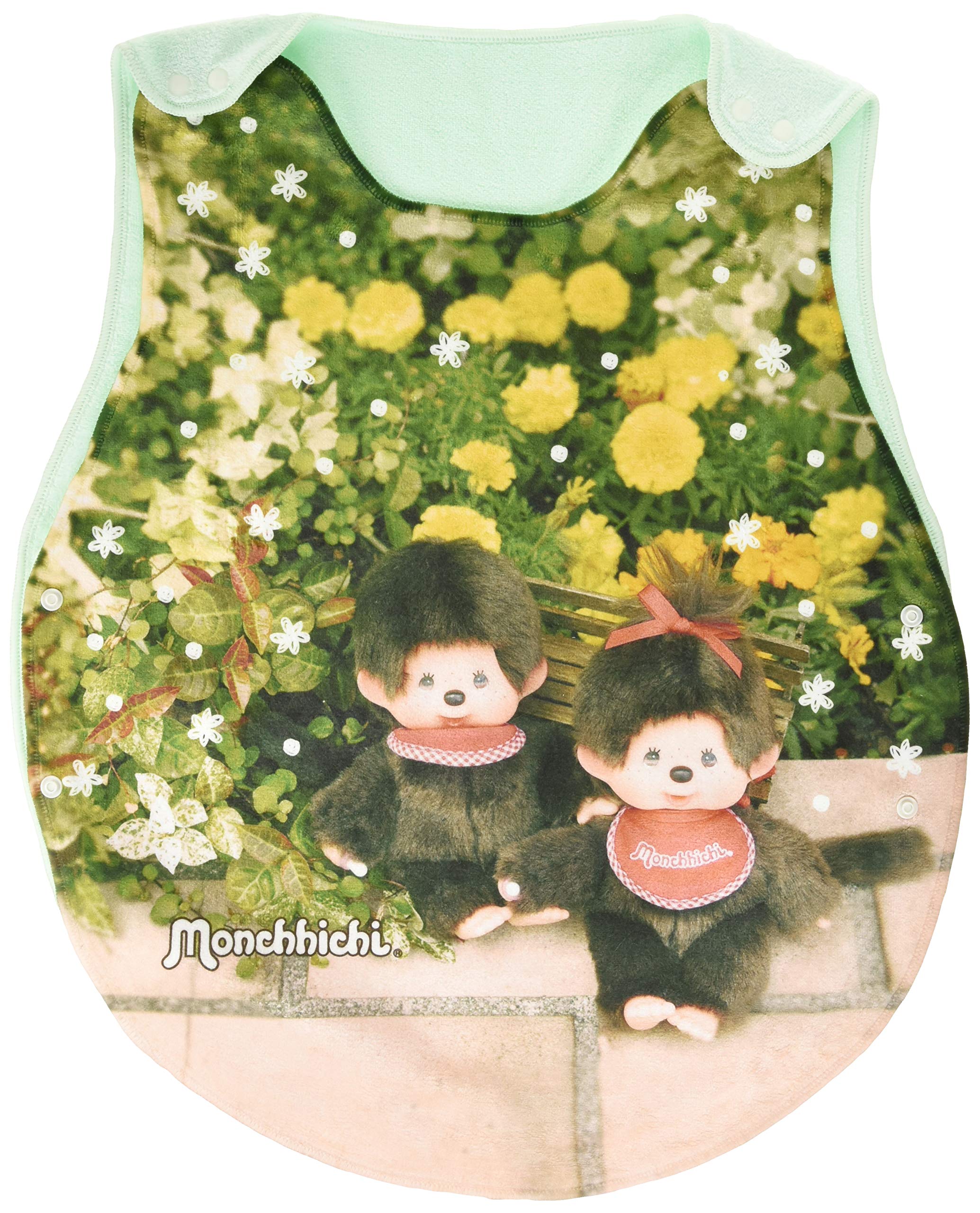 Пижама Monchhichi Primemo, Дизайн с Мончичи и Желтым Цветком, Сделано в Японии, Двусторонняя Печать, Влагоотводящая, Быстросохнущая beige Omi Japan Products