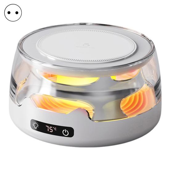 Подогреватель для кофейной кружки Регулируемая температура Подставка с подсветкой Портативный подогреватель для напитков Автоотключение Противоскользящее основание Подогреваемая подставка для кружки для офиса EU белый charman
