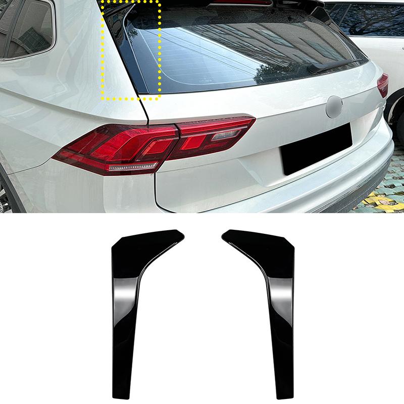 For Volkswagen Tiguan MK2 2017- ABS Car Rear Window Side Spoiler Tail wing flank spoiler exterior decoration Accessories Piano Black gray yydaZara