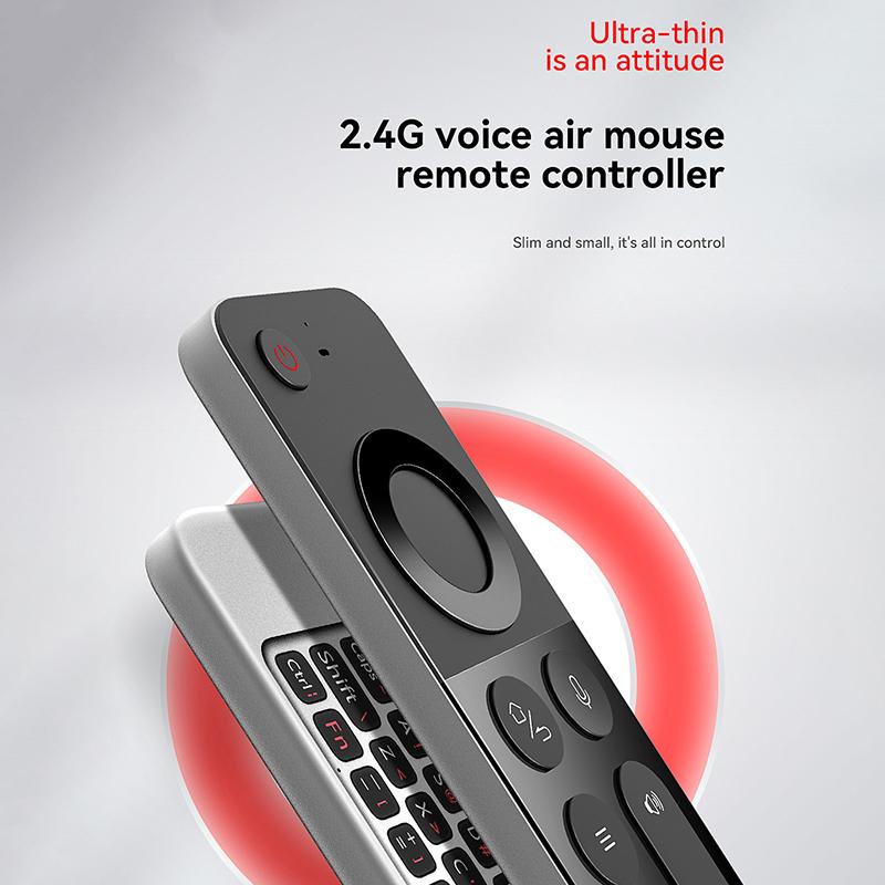Голосовой пульт дистанционного управления Air Mouse W3 2.4G английская портативная мини беспроводная клавиатура для Android TV Box PC gray Violent Racket