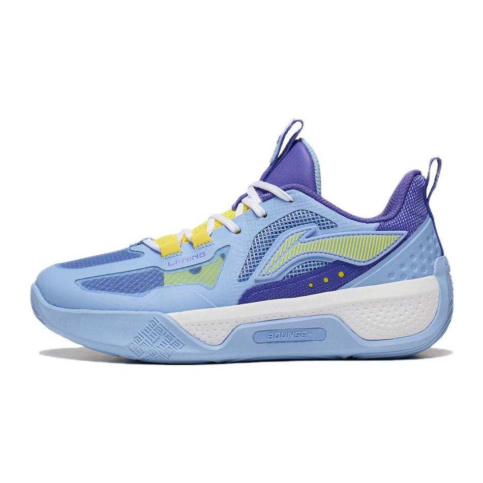 Баскетбольные кроссовки Li Ning Tian Ying с легкой технологией, дышащие, низкие, детские, синие, фиолетовые, YKBT054-11 38 white Li-Ning