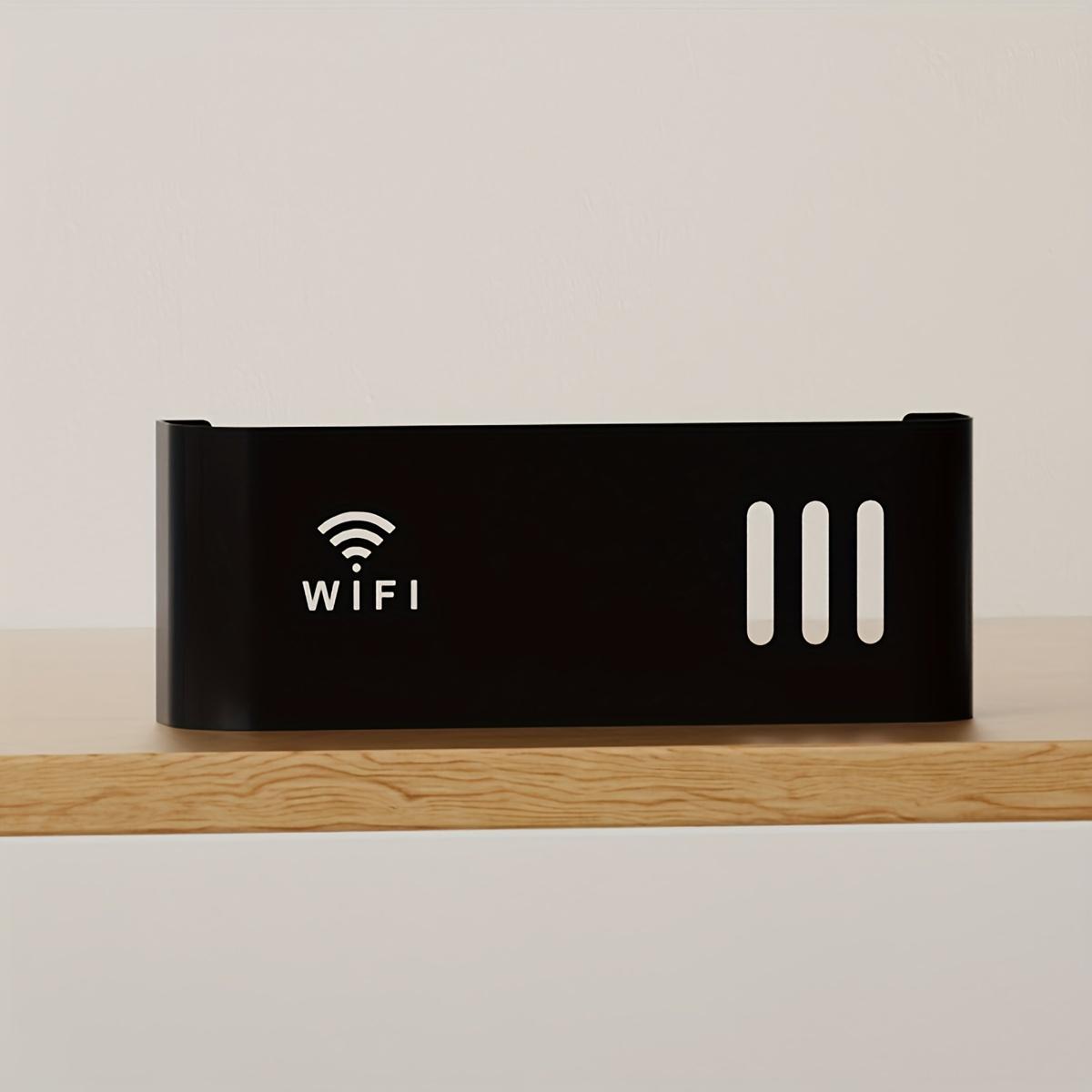 Пластиковый ящик для хранения 1 шт. WIFI-роутера, настенный, без сверления, подходит для стен и рабочих столов чёрный Rainbow Rain