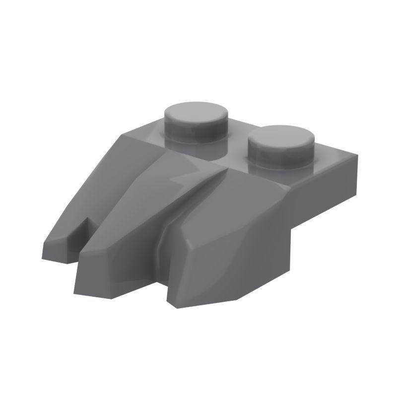 50 шт. Детали MOC 27261 Пластина Специальная 2 x 3 с камнями Совместимые Кирпичики DIY Сборка Строительные Блоки Головоломка Игрушка Подарок Частица Ребенок gray Professional fishing