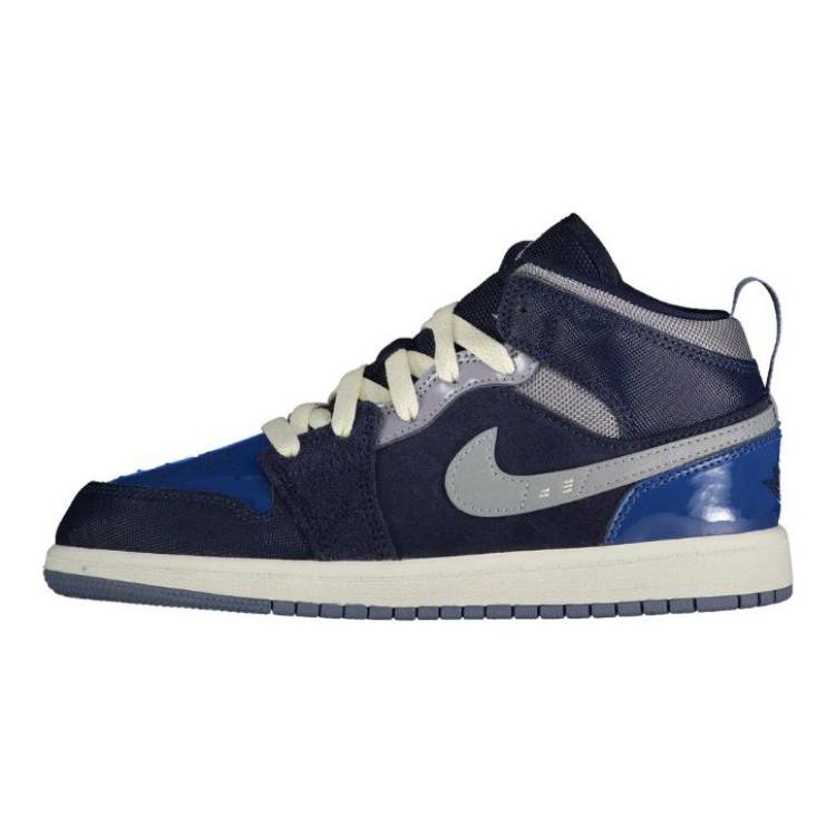 Air Jordan 1 Mid SE Craft PS Inside Out — детские кроссовки Obsidian Blue French-Blue Ashen-Slate DX2195-400 28.5 black