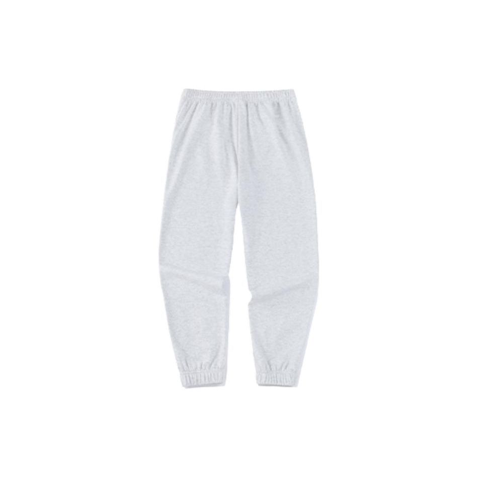Anta Training Series Solid Color Logo Mid Waist Straight Leg Cuffed Sports Pants Women pants Gray Heather-Gray 962357303-3 XL white