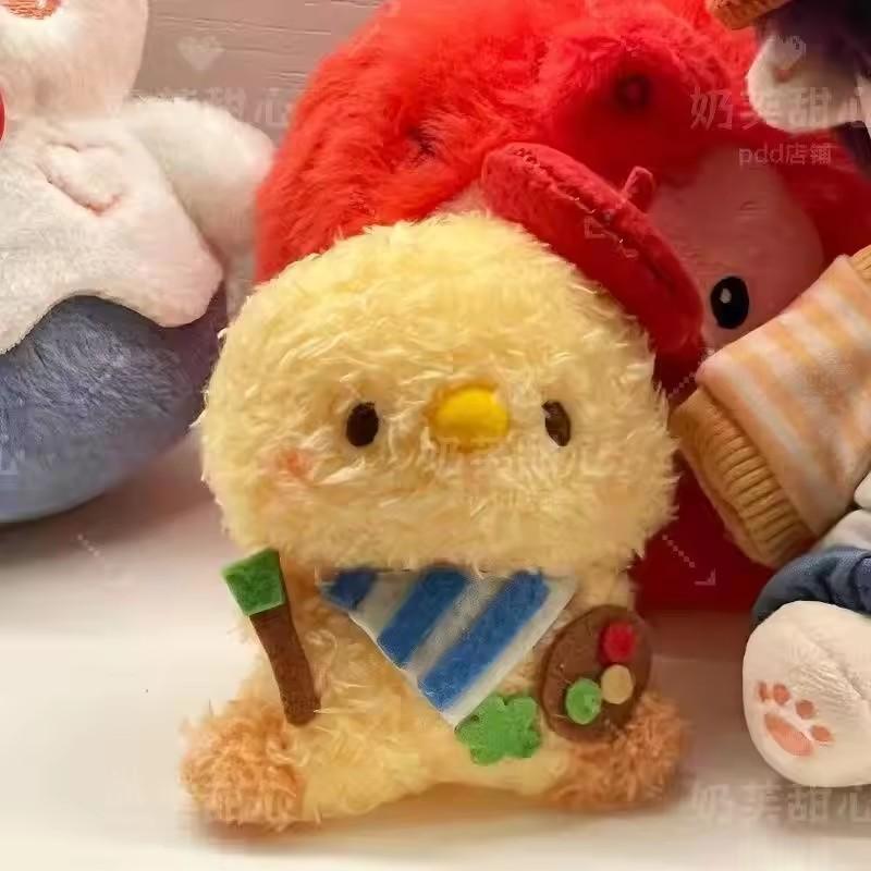 10см Игра Любовь и Глубокий космос Милая кукла Рафаэль Циюй Плюшевая игрушка Улыбка Граффити Курица Данго Каваи Косплей Подвеска Брелок Гиф белый MINI1